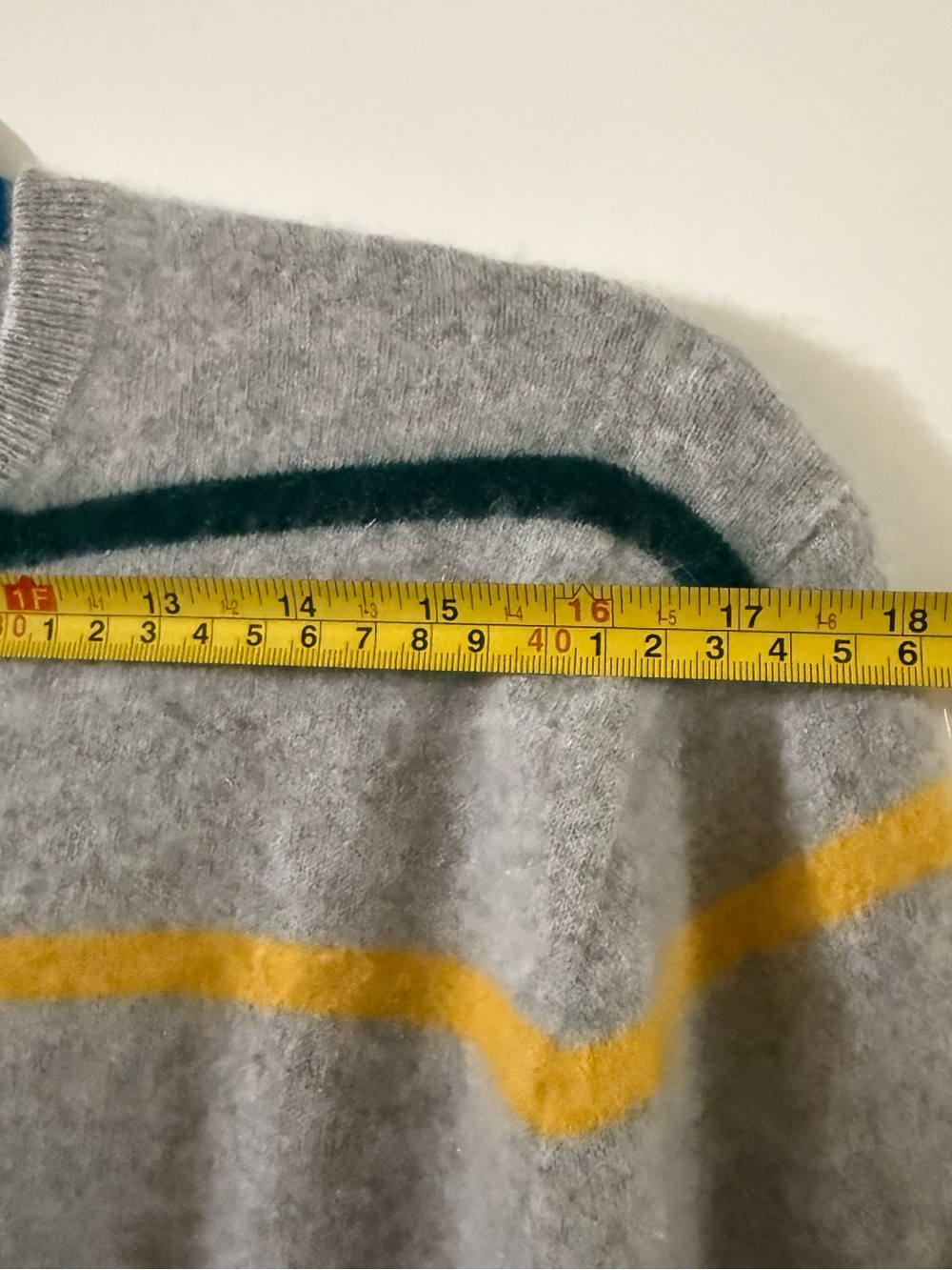Knit for J.Crew 100% Cashmere Striped Sweater Gray Multicolor Size M - Picture 6 of 10